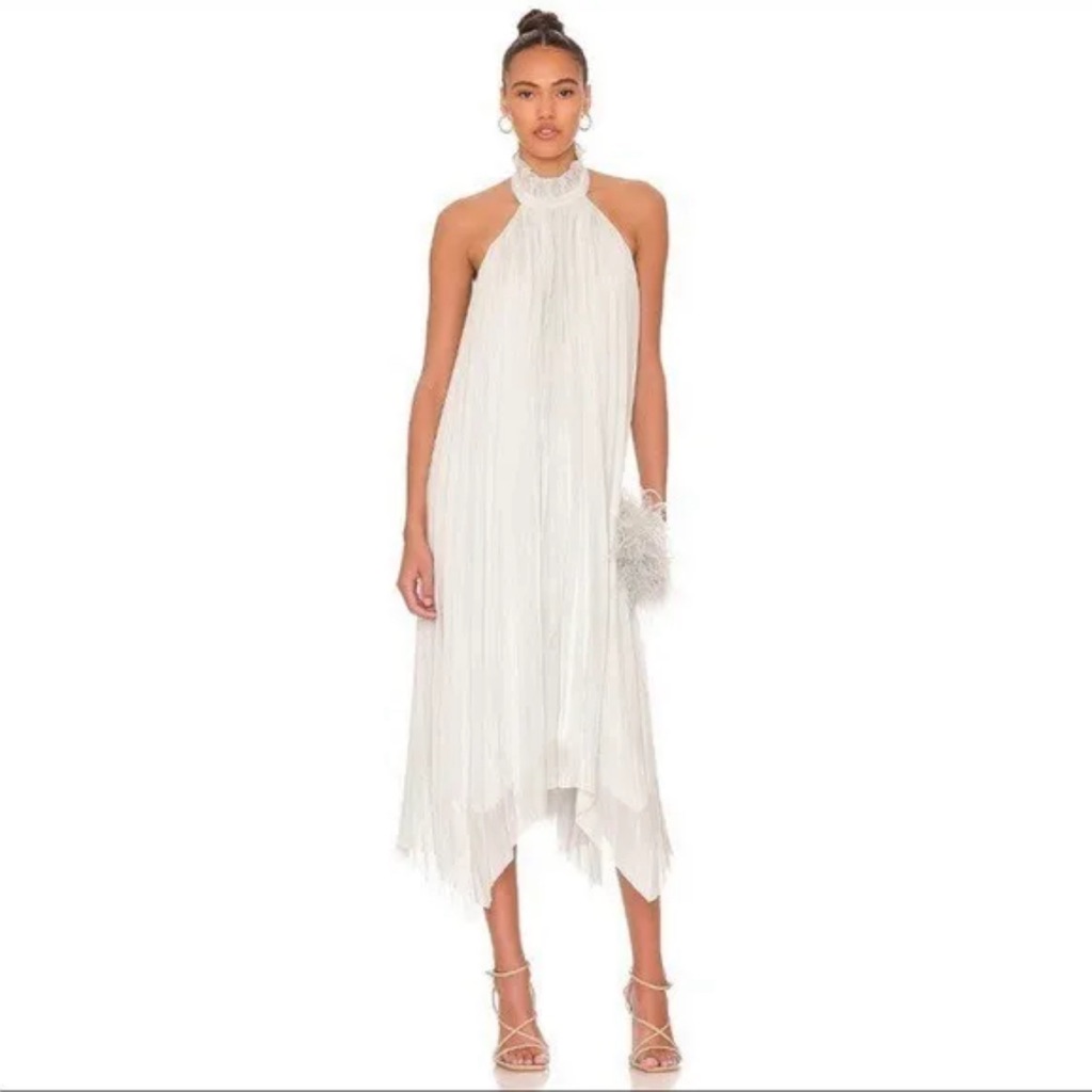 Allsaints Alaya Halter High Neck Dress Light Mint Green Size 10 Nwt